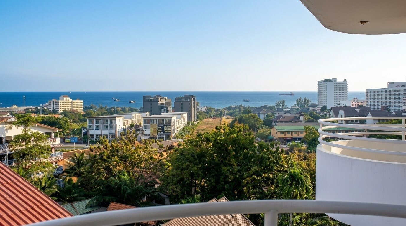 Spacious 46 sqm Sea View Studio in Quiet Jomtien — photo 23